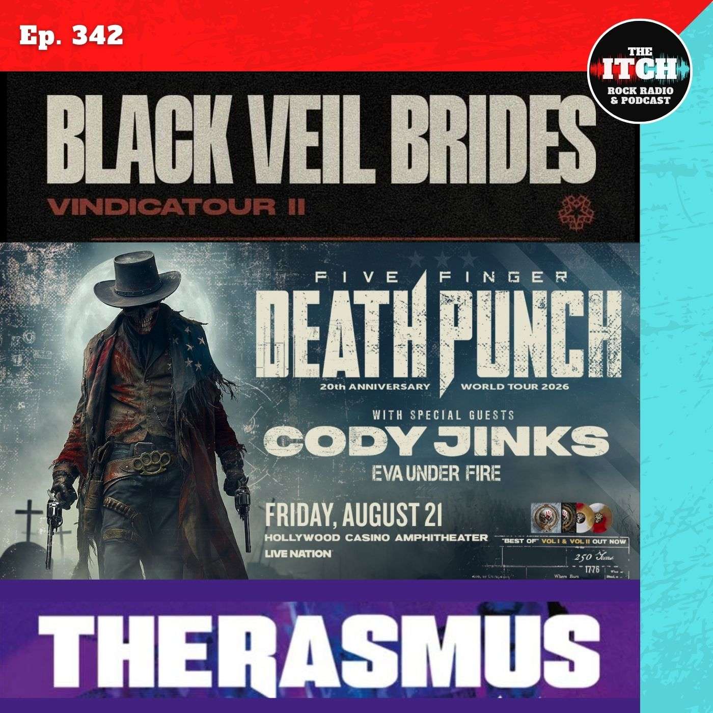 E342 Concert Catch-up: Five Finger Death Punch, Eva Under Fire, Black Veil Brides, Caskets, Saint Agnes, and more!