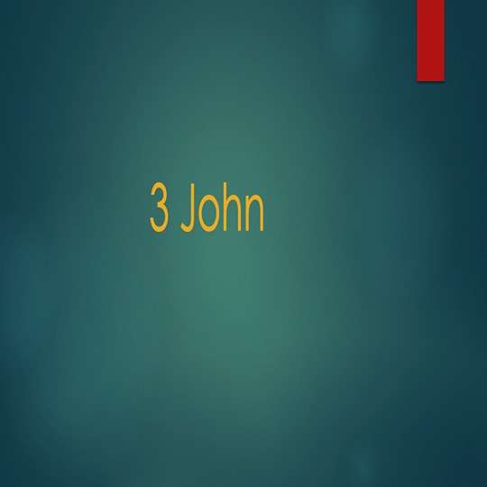 Walking in the Truth: 3 John (11/5/25 pm) episode artwork