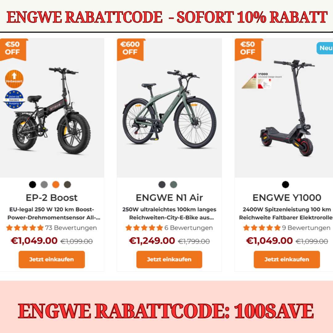 Engwe Rabattcode: 100SAVE Verified 2026 – Noch heute 10 % mehr sparen und dein ideales E-Bike finden episode artwork