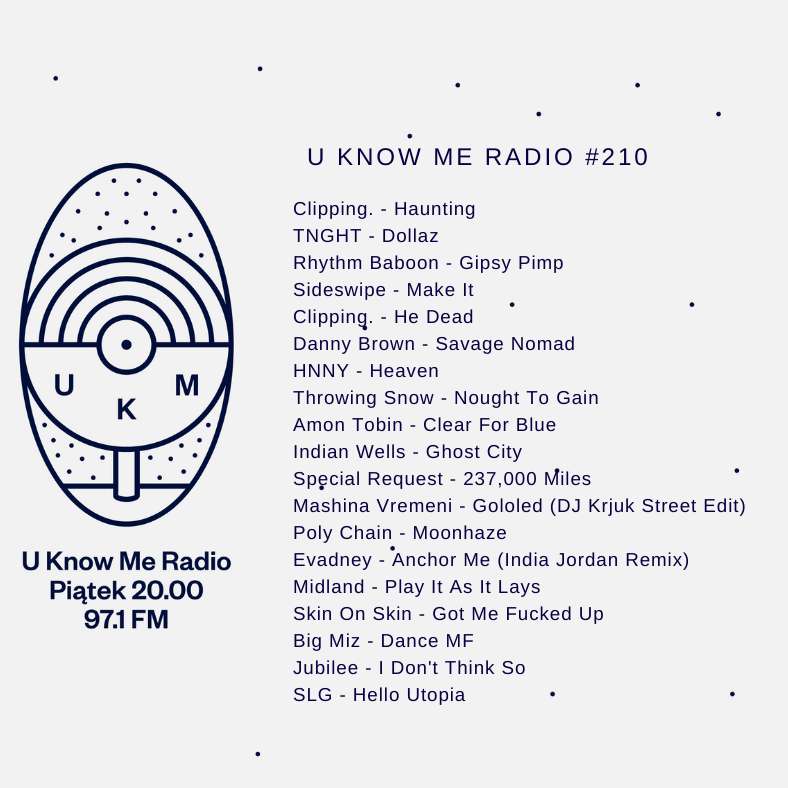 S1E210 - U Know Me Radio #210 | TNGHT | Clipping. | Rhythm Baboon | Danny Brown | Midland | Throwing Snow