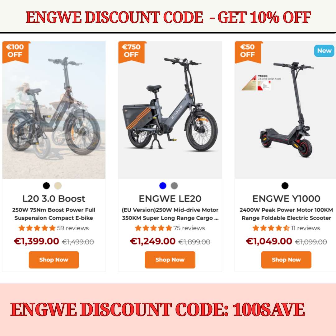 Engwe Ebikes promo code(100SAVE) – Unlock an Extra 10% OFF episode artwork