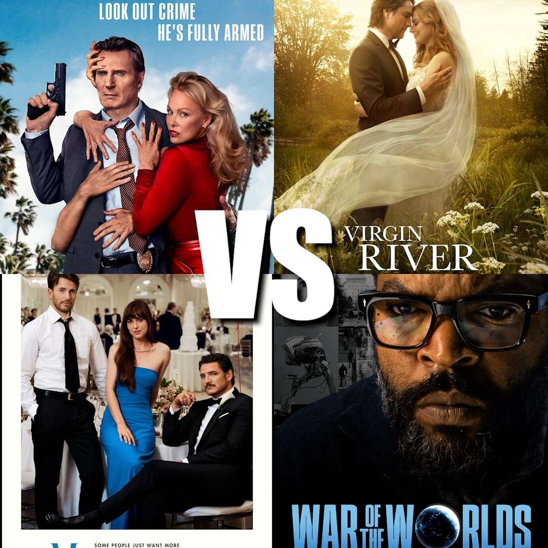 284. The Naked Gun VS Virgin River Season 6; Materialists VS War of the Worlds