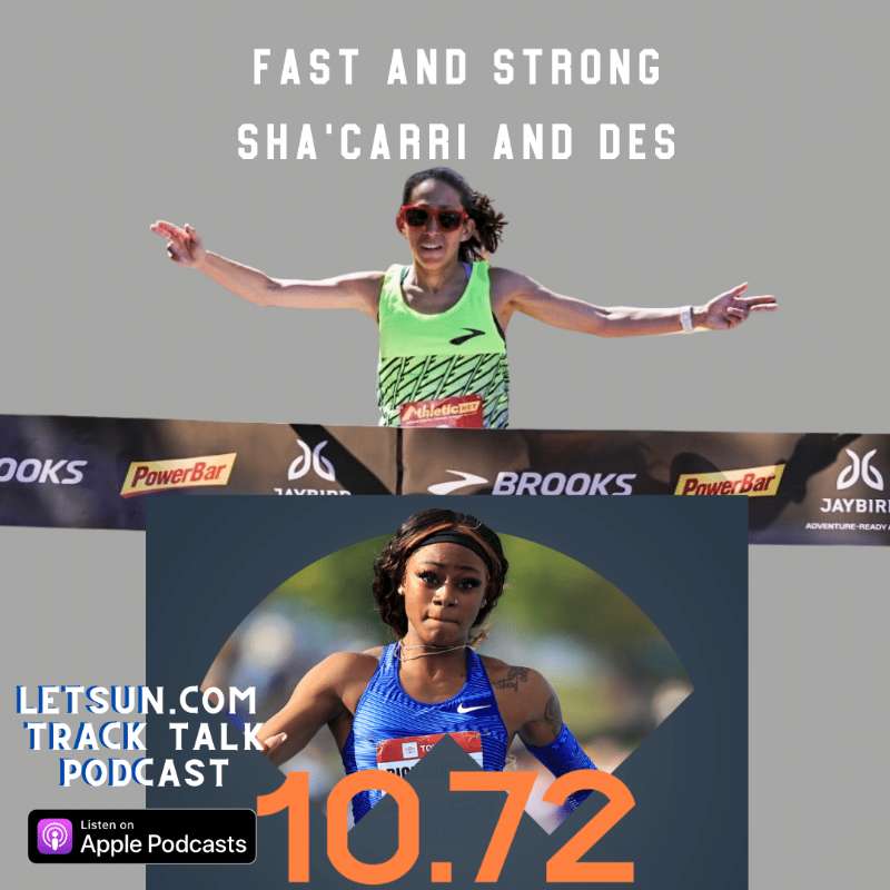 cover of episode Strong and Fast: Des Linden Ultramarathon Star + Sha'Carri Richardson 10.72 + Are Centro and Andrews in Trouble?