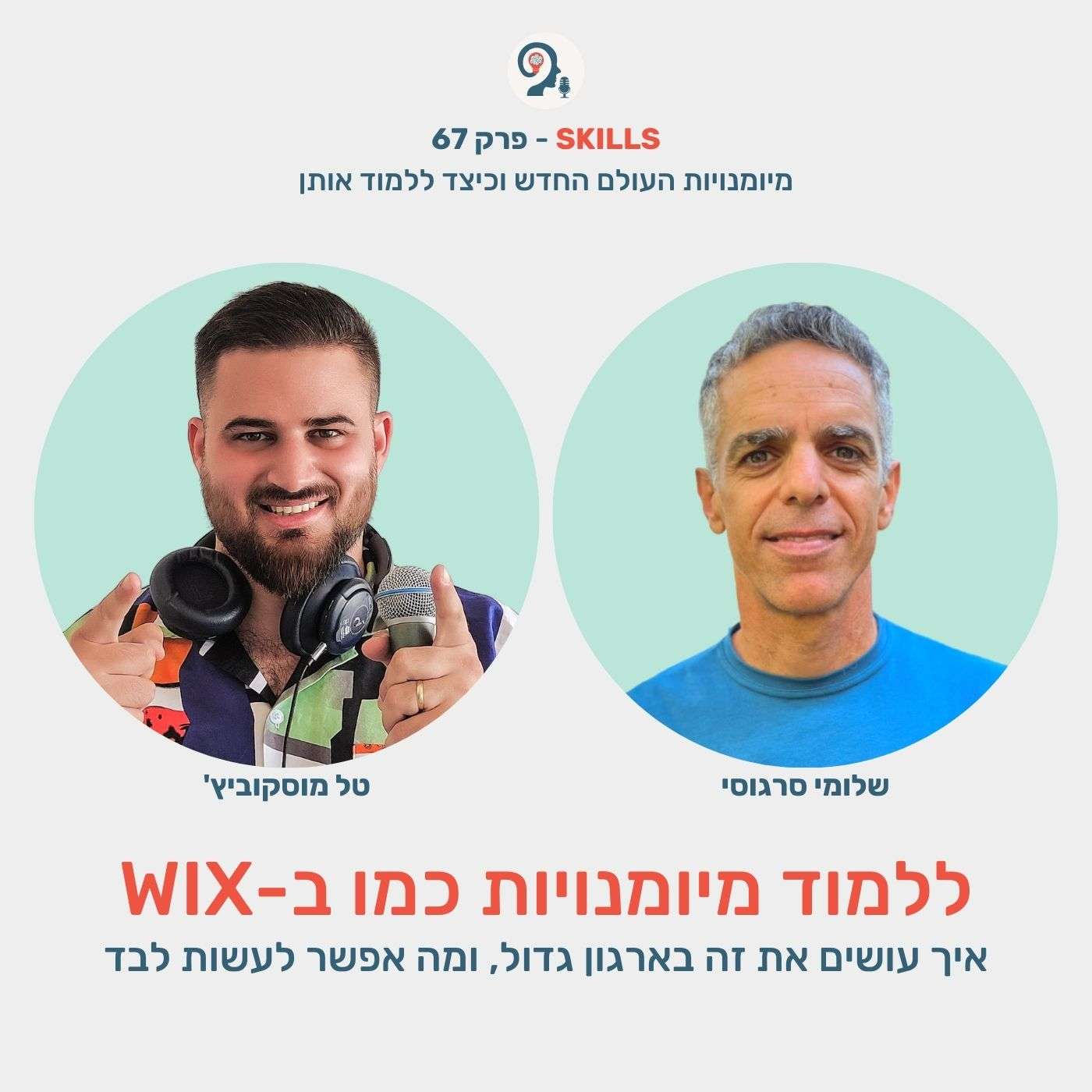 פרק 67 - ללמוד מיומנויות כמו ב-WIX עם שלומי סרגוסי