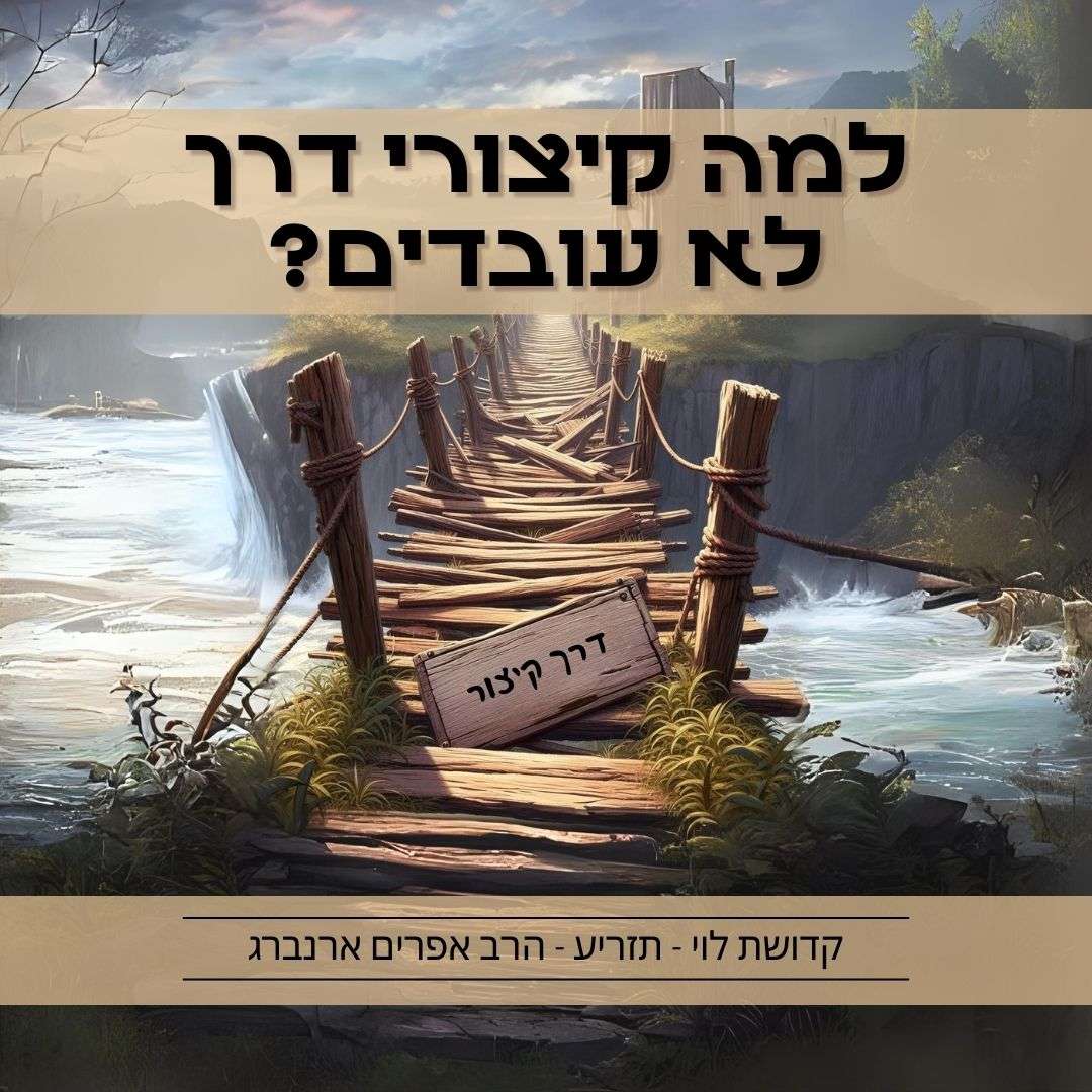 למה קיצורי דרך לא עובדים | קדושת לוי לפרשת תזריע