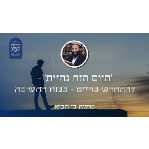 פרשת כי תבוא • 'היום הזה נהיית' - להתחדש בחיים - בכוח התשובה