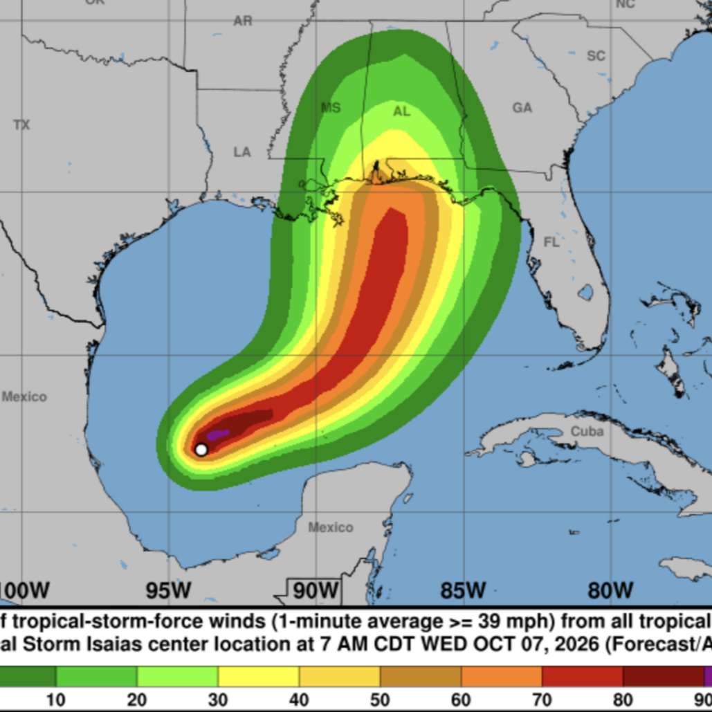 Tropical Storm Isaias forms in Gulf