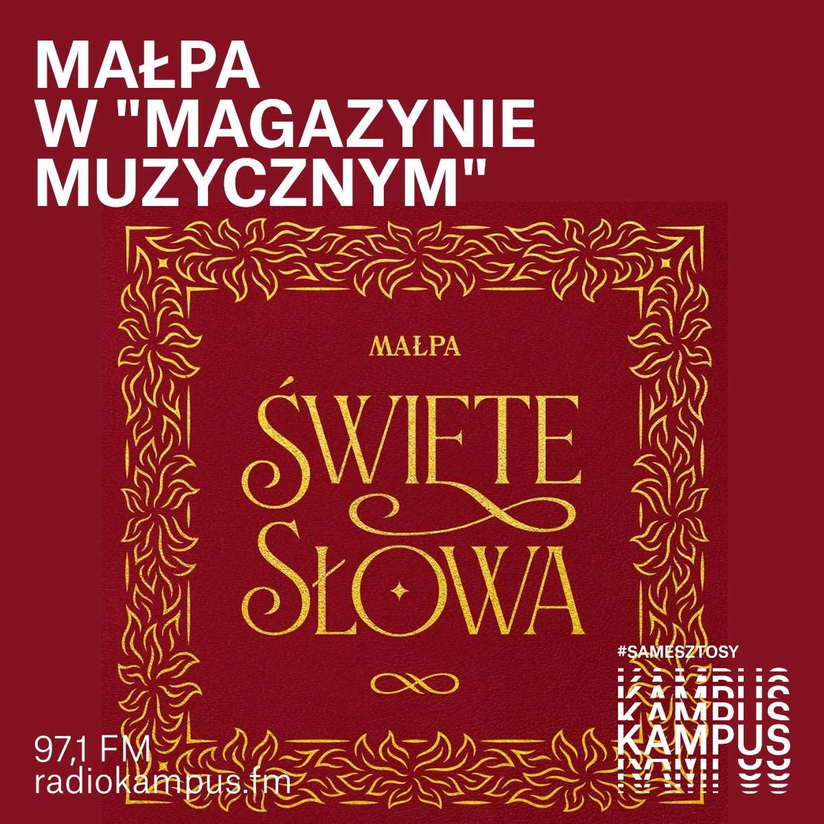 Małpa ze „Świętymi Słowami” w Kampusie
