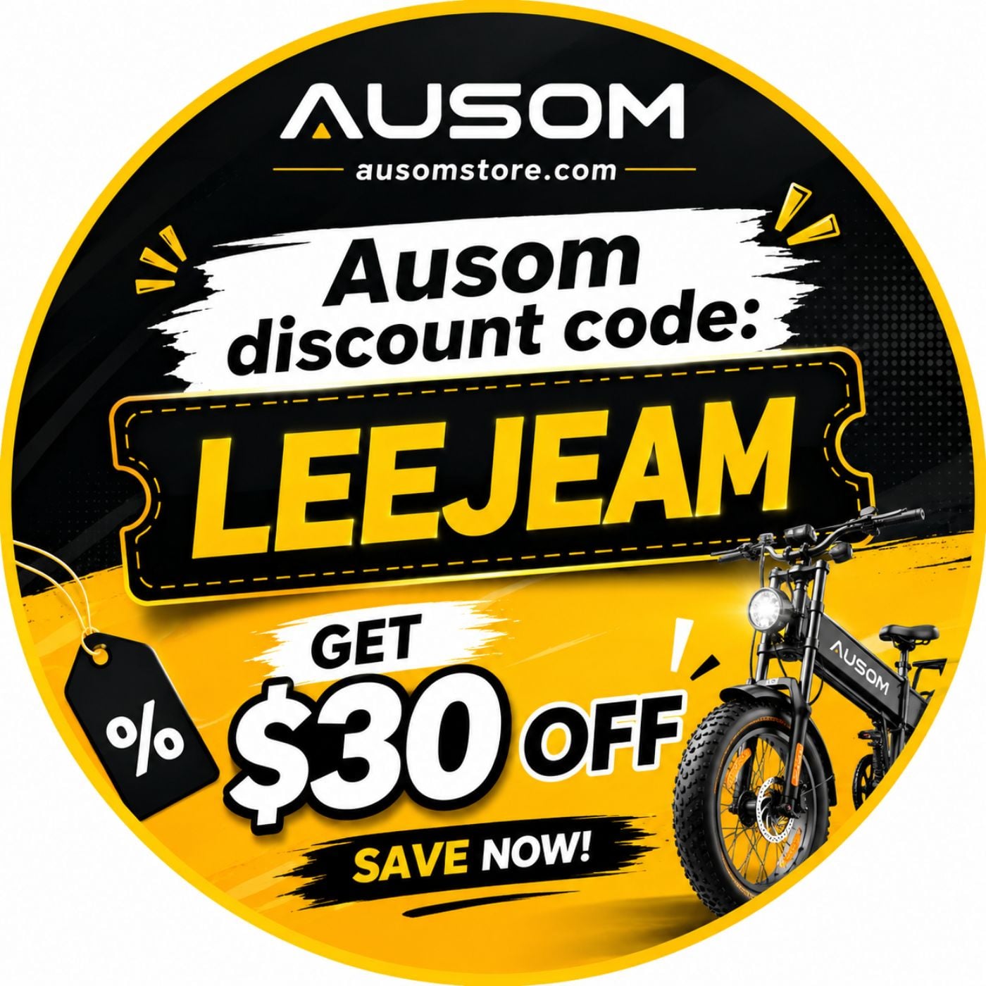 Ausom scooter promo code: LEEJEAM – Enjoy $30 off