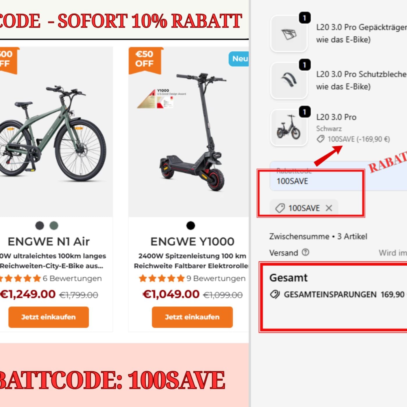 Engwe Rabattcode: 100SAVE Verified 2026 – Spare jetzt 10 % extra auf dein neues ENGWE E-Bike podcast artwork