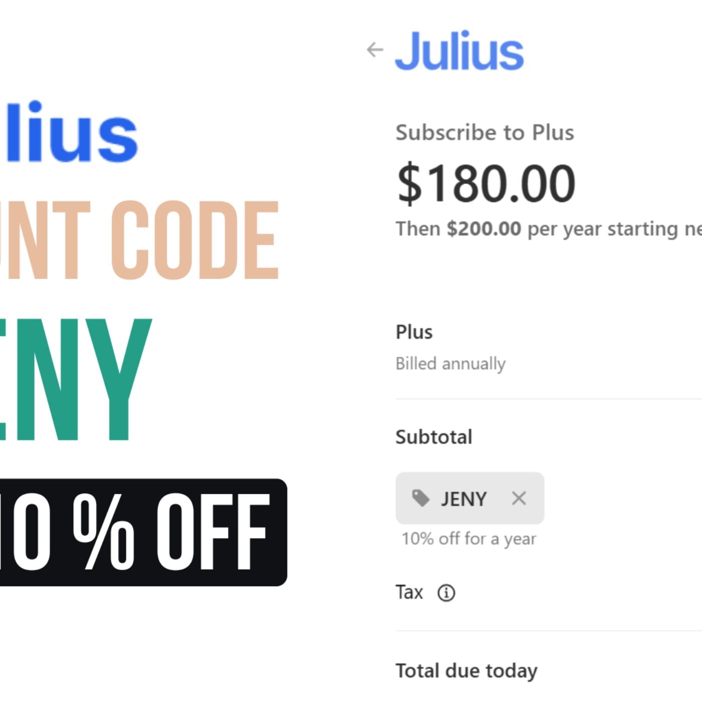 2026 Visualization Software - Julius AI Promo Code JENY - Up to $500 OFF