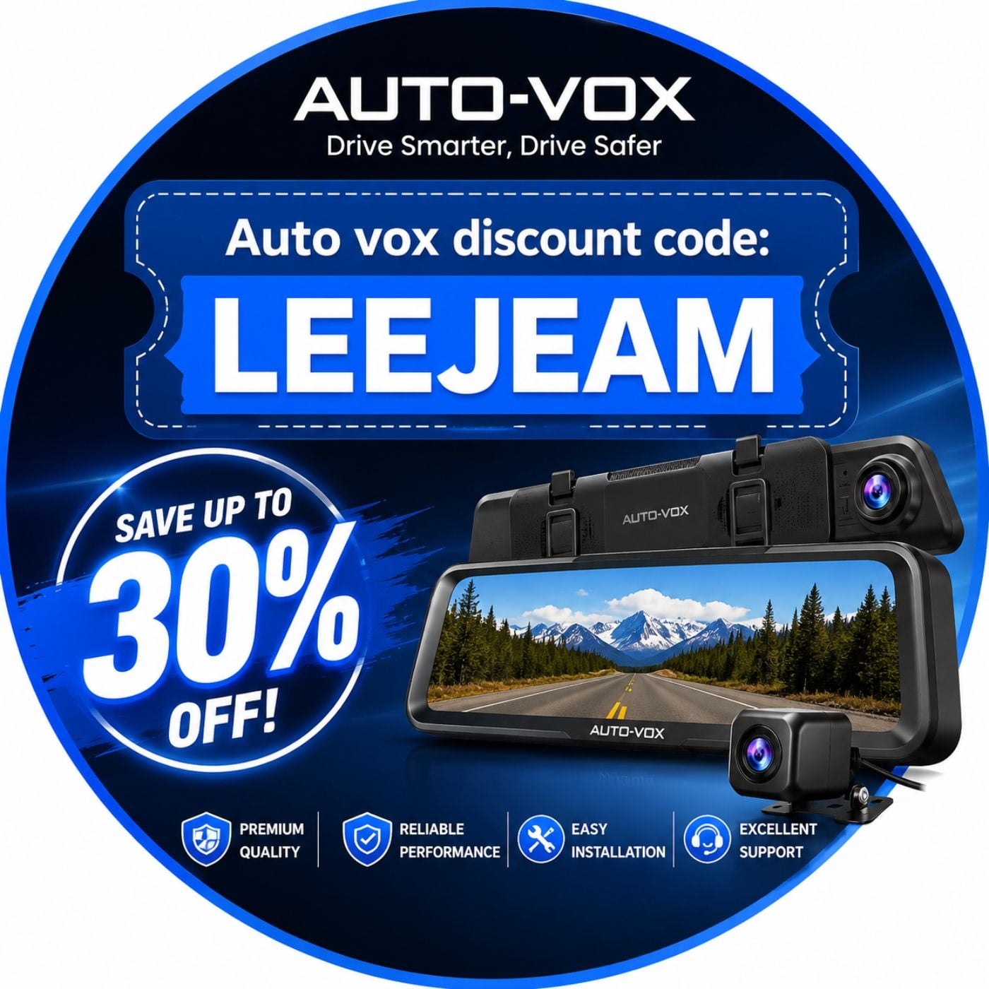 Auto vox promo code: LEEJEAM to save up to 30% off a podcast artwork