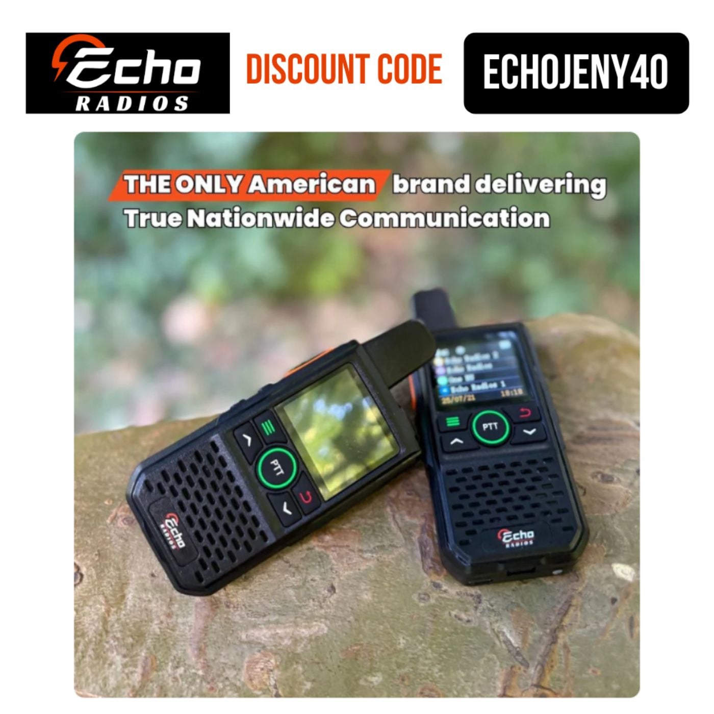 Extra $40 OFF - Echo Radios Discount Code ECHOJENY40 - Echo Radios PTT Walkie-Talkie podcast artwork