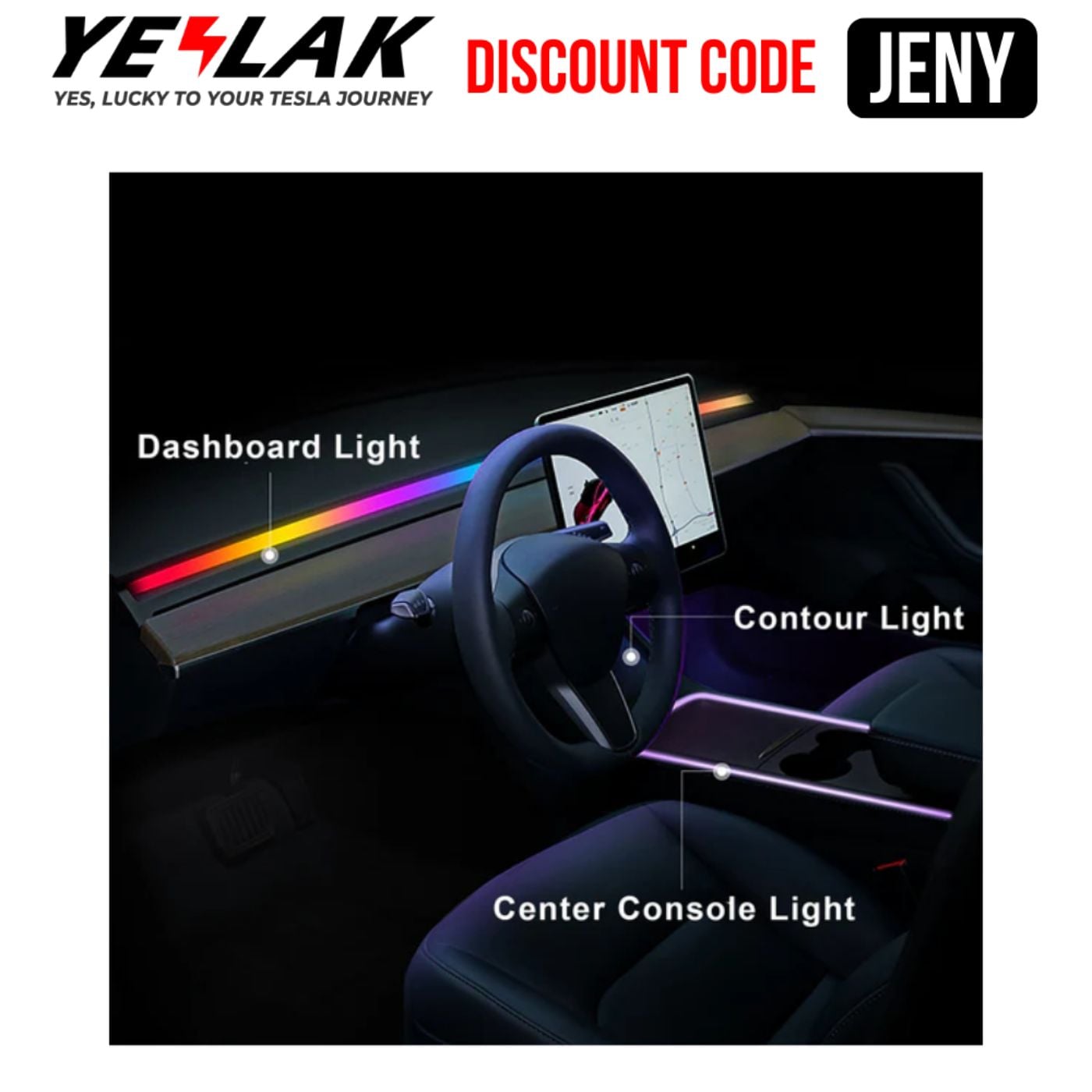 Yeslak Coupon Code JENY – Extra 20% Off Tesla Floor Mats & Organizers - 2026