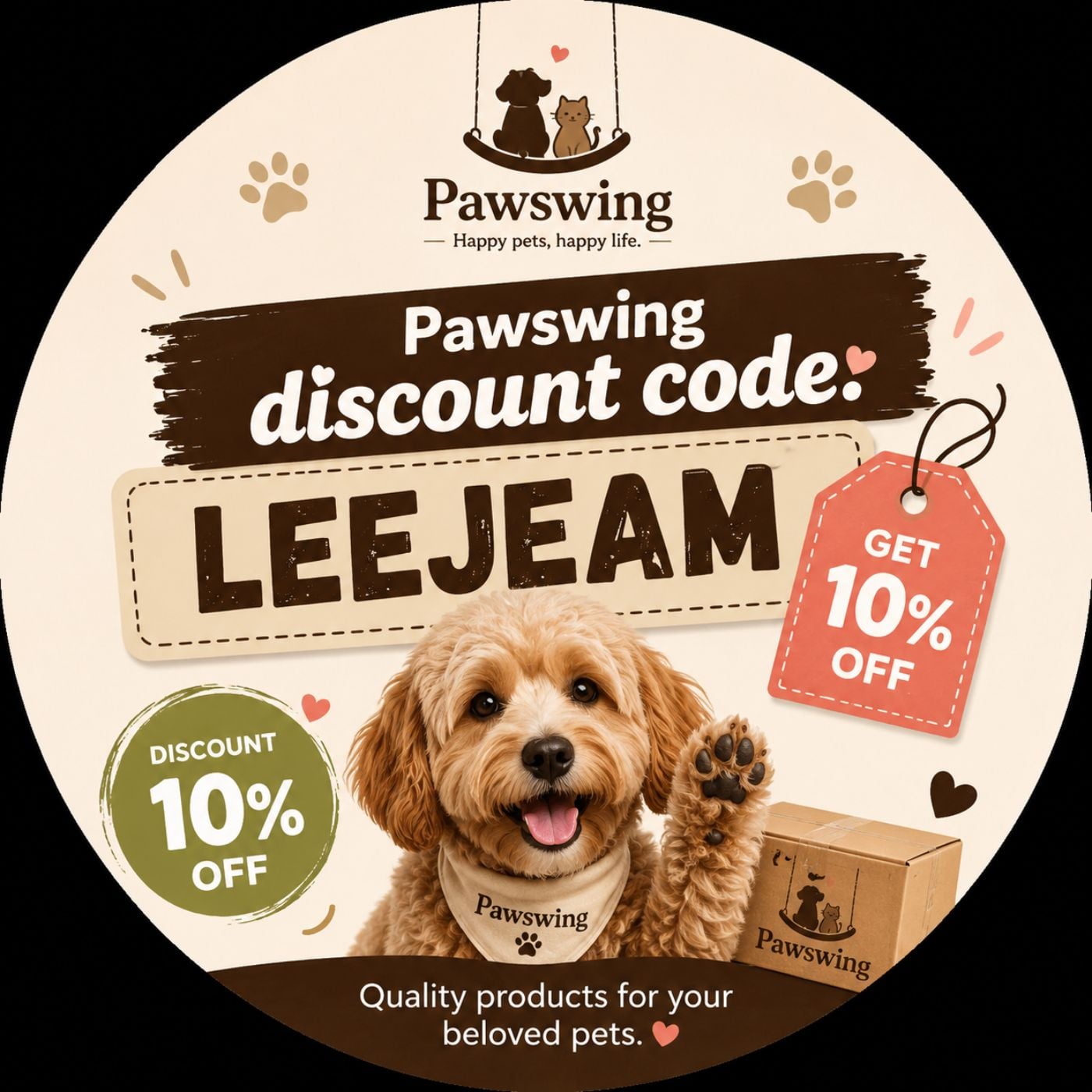 Pawswing discount code: LEEJEAM - Get 10% off podcast artwork