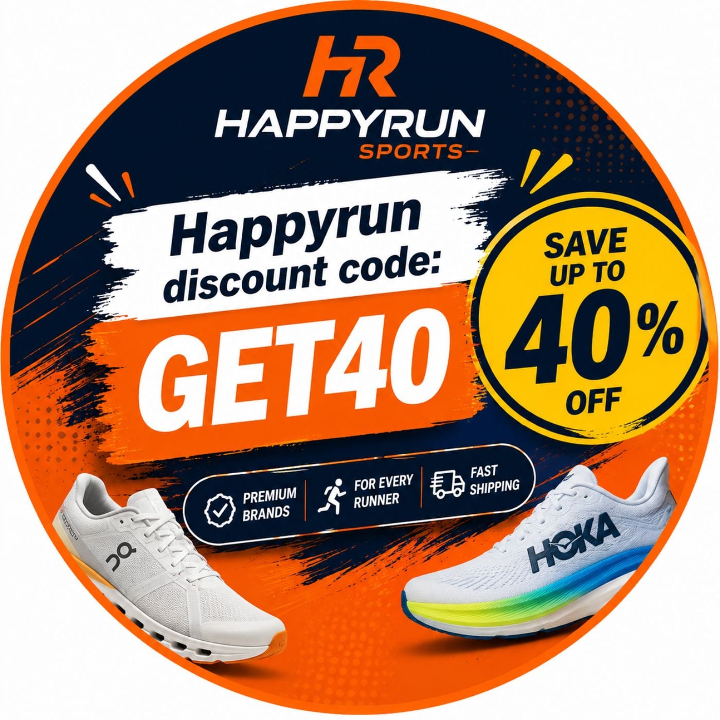 Happyrun coupon code(GET40) โ Save up to 40% off high