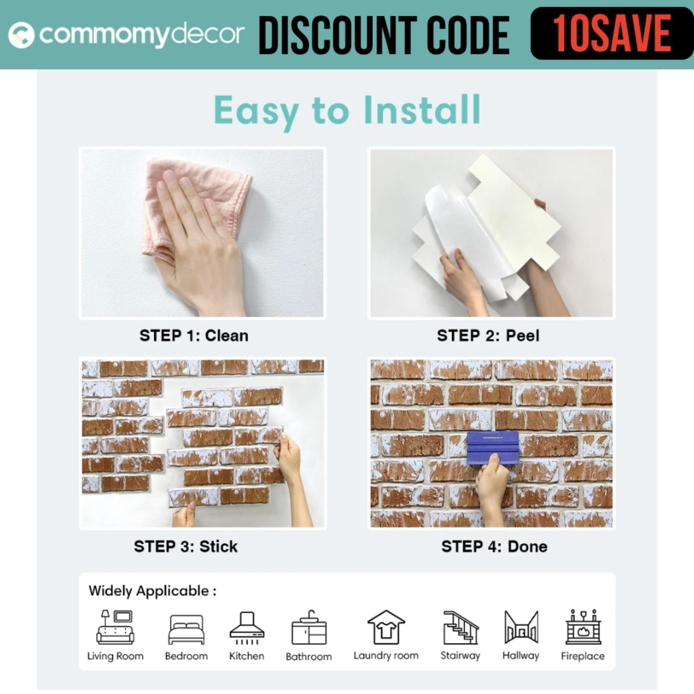 Commomy Promo Code 10SAVE – 2026 - Extra 10% OFF Beautiful Wall Decor for Small Spaces