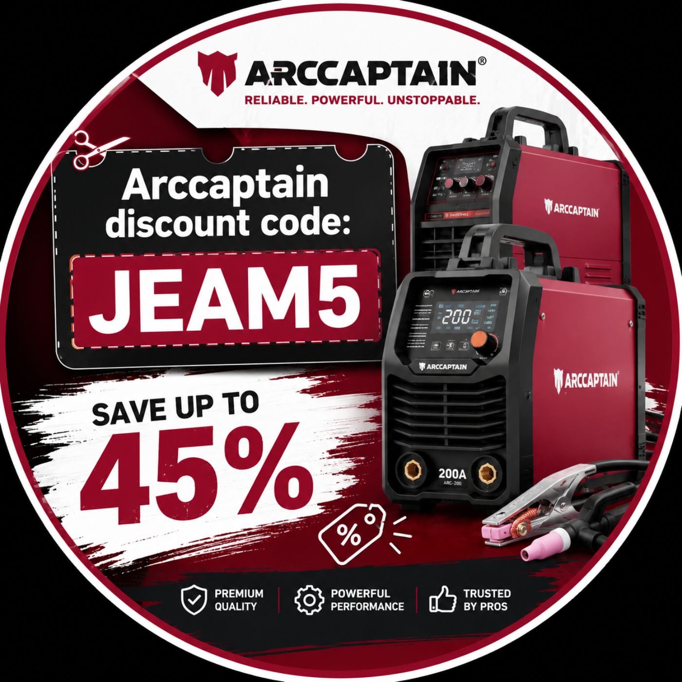 Arccaptain discount code: JEAM5 can unlock up to 45% off