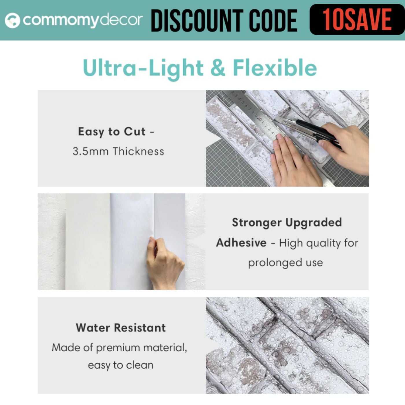 Commomy Promo Code 10SAVE – Extra 10% OFF Peel-and-Stick Wall Tile Favorites | 2026