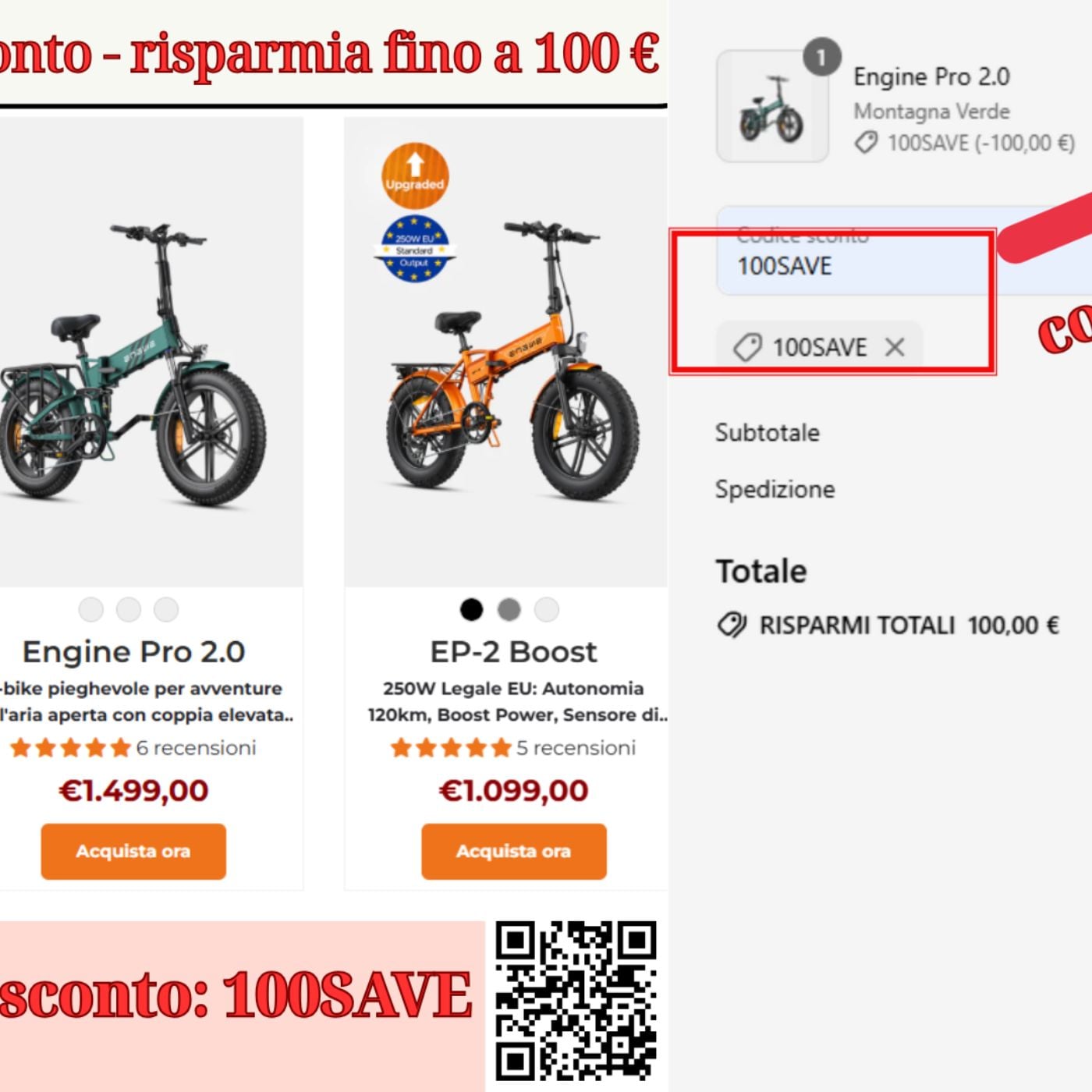 Engwe kortingscode: 100SAVE – Krijg direct 10% korting