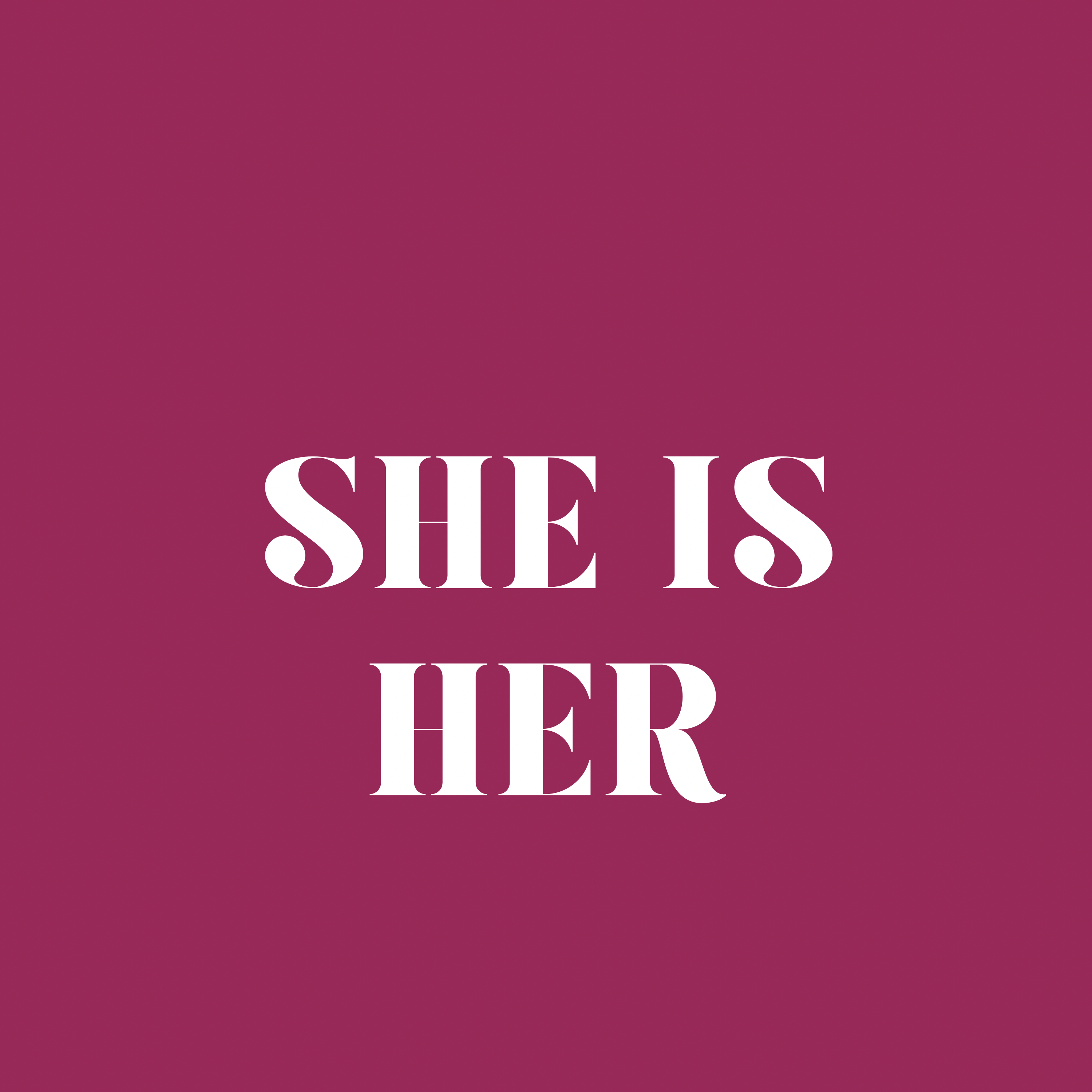 She is her 