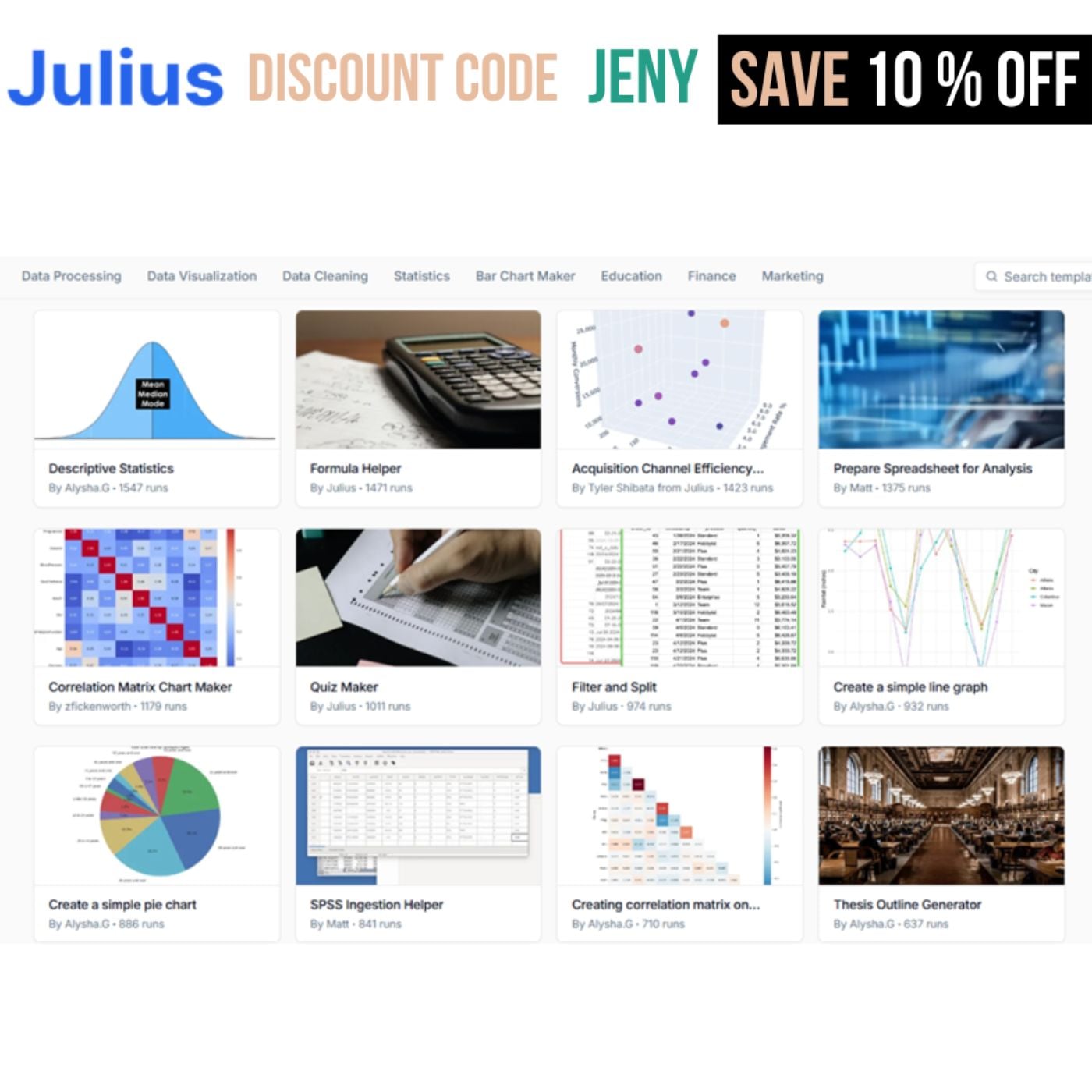Julius ai Discount Code JENY Sitewise