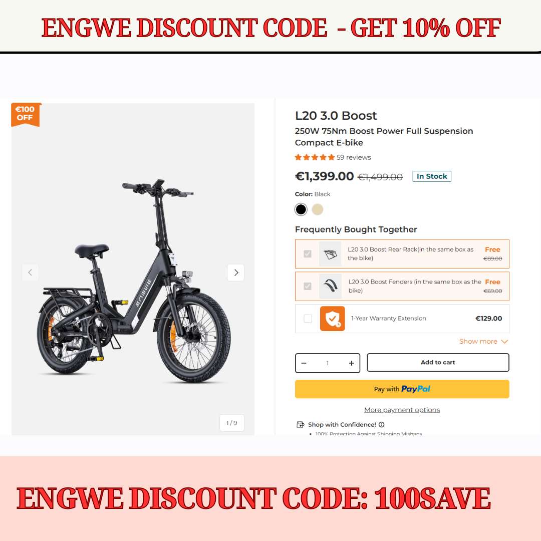 Engwe Ebikes discount code: 100SAVE – Unlock Instant 10% OFF episode artwork