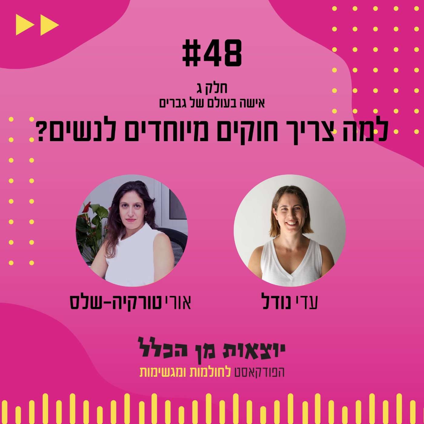 #48 – למה צריך חוקים מיוחדים לנשים - עו"ד אורי טורקיה-שלס - אישה בעולם של גברים - חלק ג' episode artwork