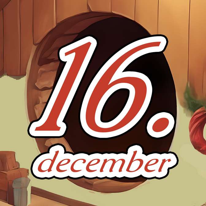 16. december: Der sad to Katte på et Bord
